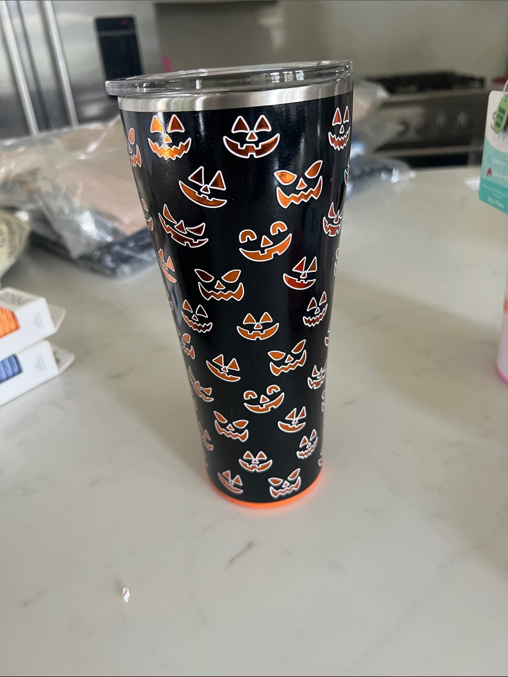Swig Halloween Jack-O'-Lantern Black & Orange Insulated Tumbler 32 oz